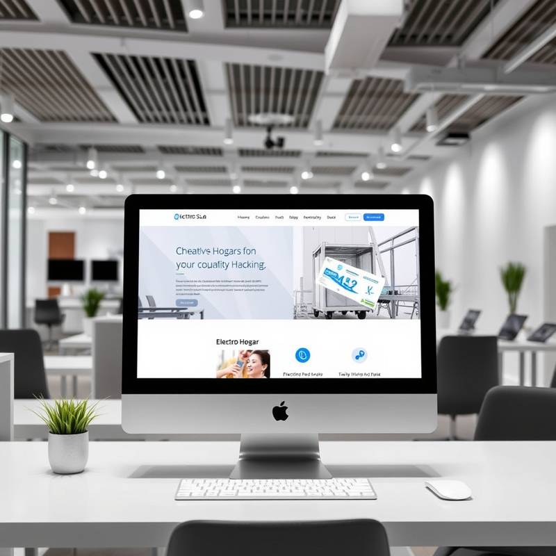 Captura de pantalla del sitio web de Electro Hogar S.A., mostrando un diseño moderno y atractivo